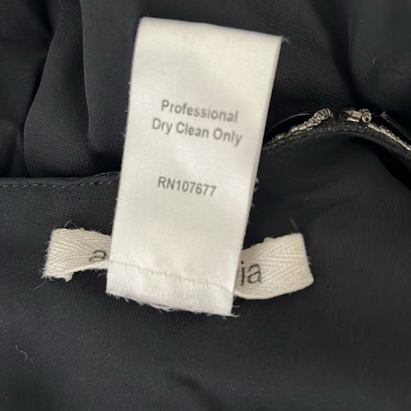 Alice + Olivia 100% Silk Trapeze Embellished Dress Black Size Small NWOT! - Picture 14 of 14